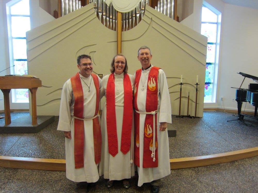 Three Gustie pastors at an ordination